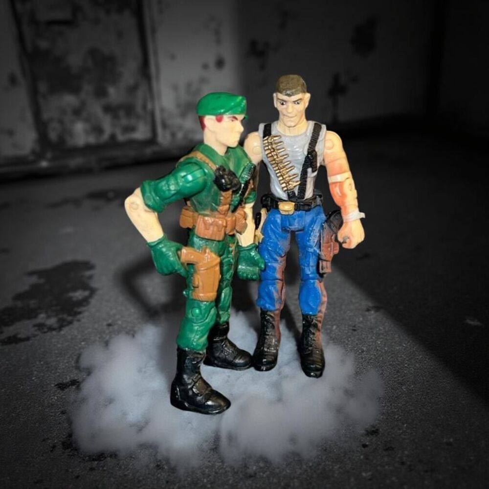 Lanard the corps elite Triple Threat Rick Ranger & Roos Action Figures 3.5-4” B1